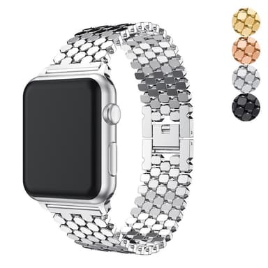 SKALO Fish Scale Armbånd i metal Apple Watch 38/40/41mm - Guld