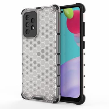 SKALO Samsung A52/A52s Stødsikker Honeycomb TPU Cover - Gennemsigtig