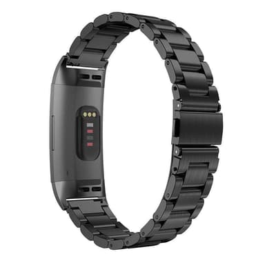 SKALO Link armbånd til Fitbit Charge 3/4 - Sort