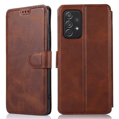 SKALO Samsung A52/A52s Premium Cut Flip Cover - Brun
