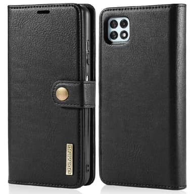 DG MING Samsung A22 5G 2-i-1 Magnet Pungetui - Sort