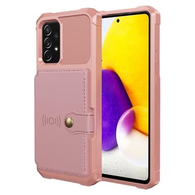 SKALO Samsung A52/A52s Stødsikker cover med pung - Pink