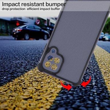 SKALO Samsung A22 4G Armor Hybrid Bumper Cover - Sort
