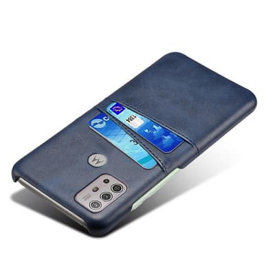 SKALO Moto G20/G30 PU-læder Kortholder Cover - Blå