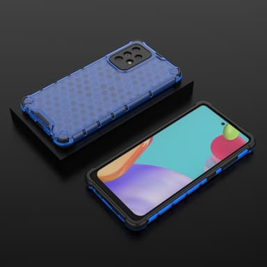 SKALO Samsung A52/A52s Stødsikker Honeycomb TPU Cover - Blå