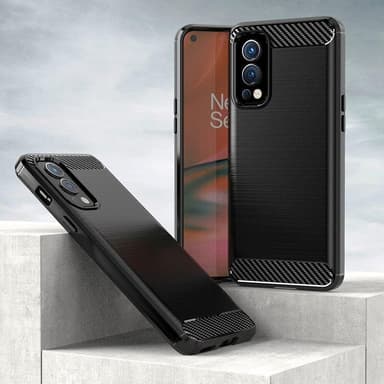 SKALO OnePlus Nord 2 Armor Carbon Stødsikker TPU-cover - Grå