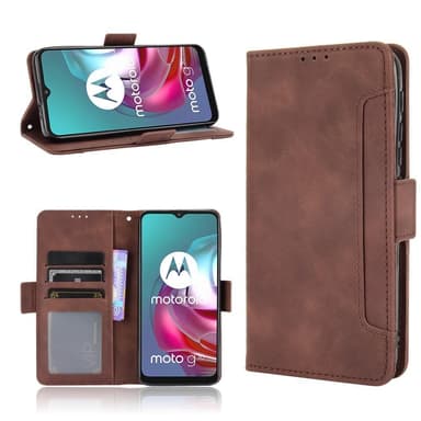 SKALO Moto G20/G30 6-RUM Pungetaske - Brun