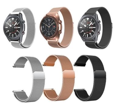 SKALO Milanese Loop til Samsung Watch 3 41mm - Sort