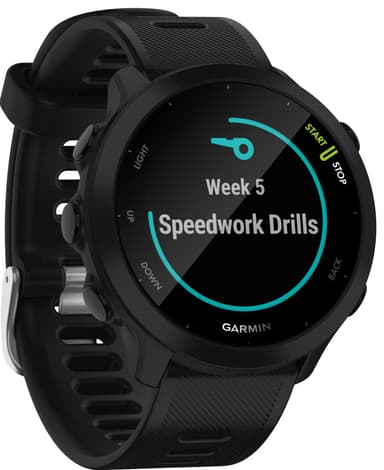 Garmin Forerunner 55 GPS sportswatch (sort)
