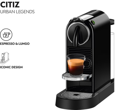 NESPRESSO® CitiZ kaffemaskine fra DeLonghi, Sort | Elgiganten