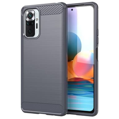 SKALO Xiaomi Redmi Note 10 Pro Armor Carbon Stødsikker TPU-cover - Grå