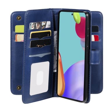 SKALO Samsung A52/A52s 10-RUM Flip Cover - Blå