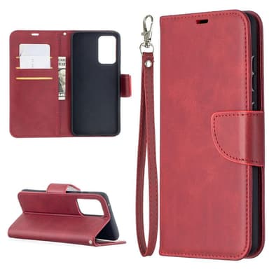 SKALO Samsung A52/A52s Flip Cover m. pung i PU-læder - Rød