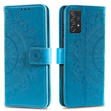 SKALO Samsung A52/A52s Mandala Flip Cover - Blå