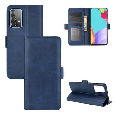 SKALO Samsung A52/A52s Premium Wallet Flip Cover - Blå