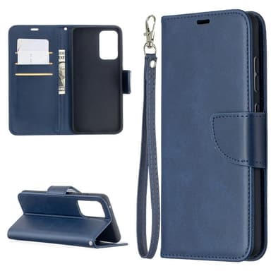 SKALO Samsung A52/A52s Flip Cover m. pung i PU-læder - Blå