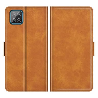 SKALO Samsung A22 5G Premium Wallet Flip Cover - Lys brun