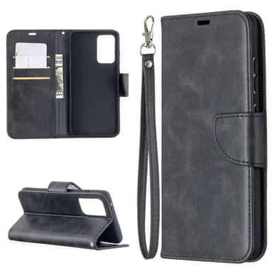 SKALO Samsung A52/A52s Flip Cover m. pung i PU-læder - Sort