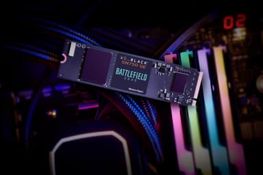 WD Black SN750 SE intern NVMe SSD 1 TB med Battlefield 2042