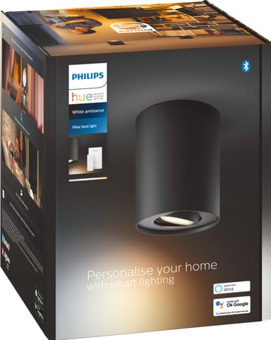 Philips Hue Pillar spotlys (sort)