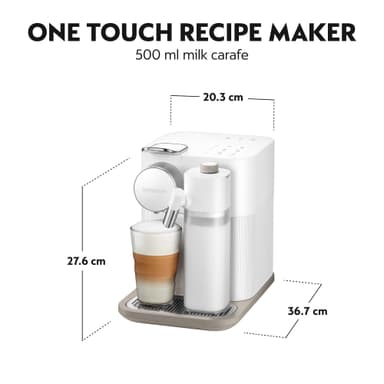 NESPRESSO® Gran Lattissima-kaffemaskine fra DeLonghi, Hvid