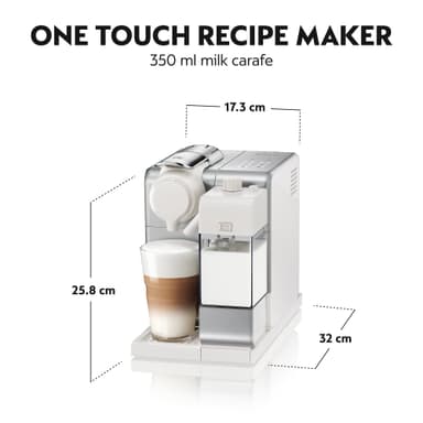 NESPRESSO® Lattissima Touch-kaffemaskine fra DeLonghi, Silver