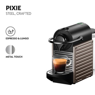 Nespresso® Pixie-kaffemaskine fra Krups, Titan
