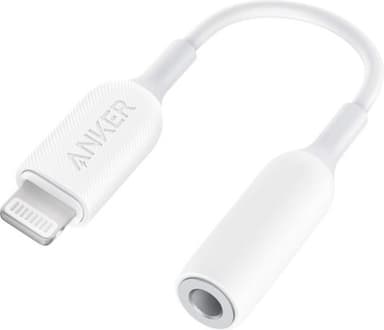 Anker Lightning til 3,5 mm høretelefoner jackadapter (hvid) Elgiganten