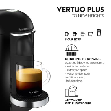 NESPRESSO® VertuoPlus-kaffemaskine fra Krups, Sort