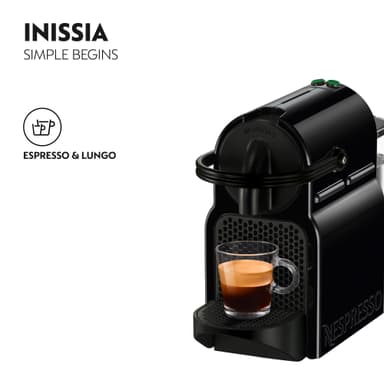NESPRESSO® Inissia-kaffemaskine fra Delonghi, Sort