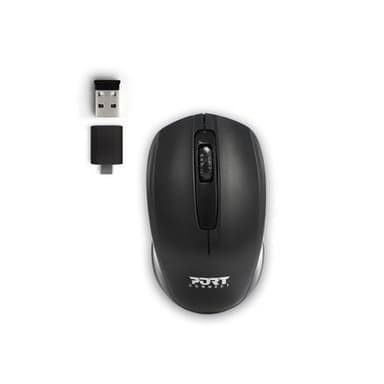 PORT DESIGNS Office Budget Retail Mouse 900508 Trådløs, Sort