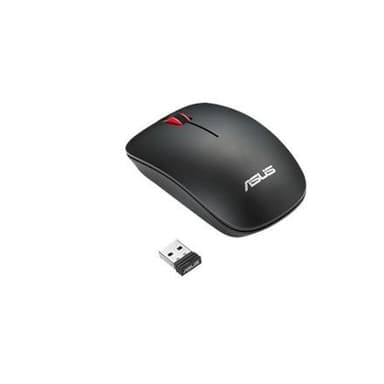 Asus WT300 RF Optisk mus, Trådløs forbindelse, Nej, Sort/Rød