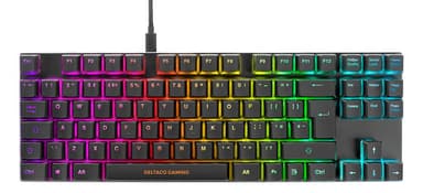 DELTACO GAMING TKL Mekanisk tastatur, brune kontakter, RGB, UK-layout