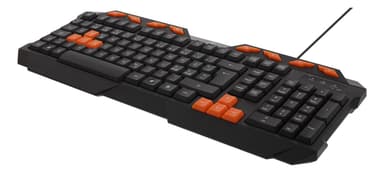 DELTACO GAMING DK110 Tastatur, anti-ghosting, USB, nordisk