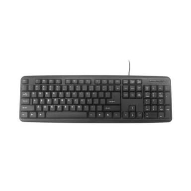 Gembird KB-U-103-RU Standard, kablet, tastaturlayout EN/RU, 1,4 m, sort, 424 g
