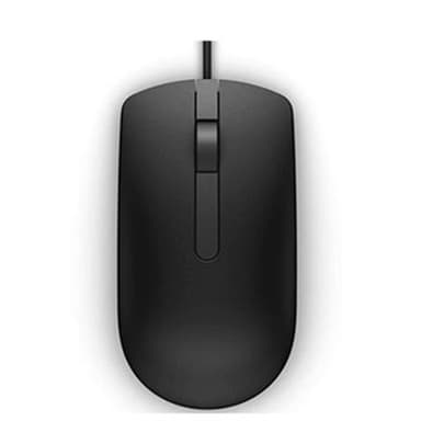 Dell optisk mus MS116 -kabel, sort, USB 2.0, sort