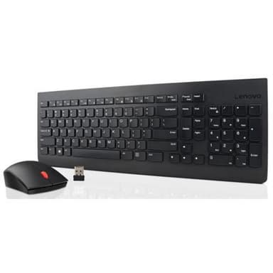 Lenovo 4X30M39487 Trådløs, Tastaturlayout Engelsk/RUS, Nej, Batterier inkluderet, Trådløs forbindelse Ja, Essentielt tastatur russisk/kyrillisk og musekombination, Sort