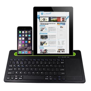 Trådløst tastatur med touchpad og mobil stativ