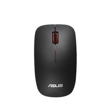 Asus WT300 RF Optisk mus, Trådløs forbindelse, Nej, Sort/Rød