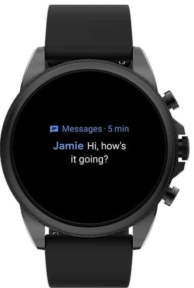 Fossil Gen 6 smartwatch (sort silikone)