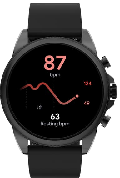 Fossil Gen 6 smartwatch (sort silikone)