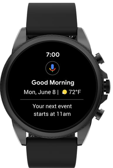 Fossil Gen 6 smartwatch (sort silikone)