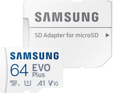 Samsung EVO Plus mikro SD hukommelseskort (64GB)