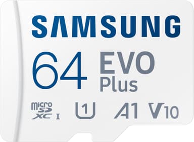 Samsung EVO Plus mikro SD hukommelseskort (64GB)