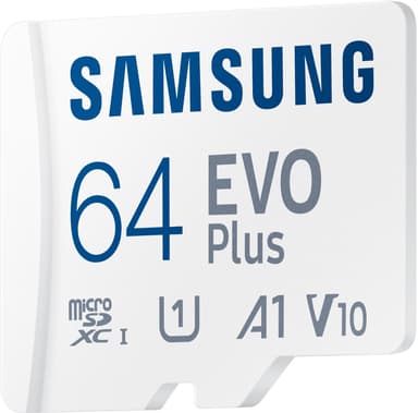 Samsung EVO Plus mikro SD hukommelseskort (64GB)