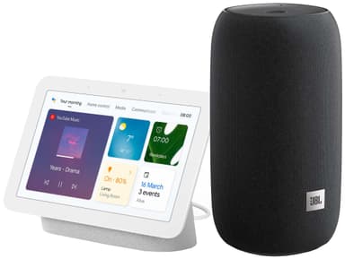JBL Link Portable Wi-Fi højttaler med Google Nest Hub 2 bundle | Elgiganten