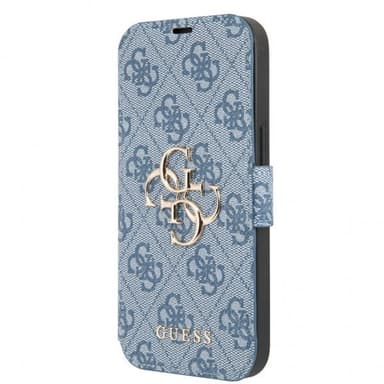Guess iPhone 13 Mini Etui Metal Logo Blå