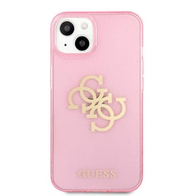 Guess iPhone 13 Mini Cover Full Glitter Lyserød