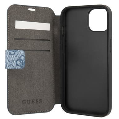 Guess iPhone 13 Mini Etui Metal Logo Blå