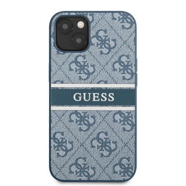 Guess iPhone 13 Mini Cover Printed Stripe Blå